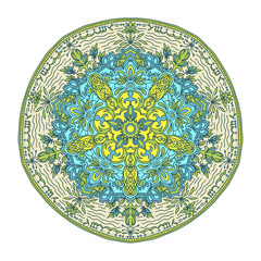 Flower Mandalas. Vintage decorative elements. Oriental pattern, vector illustration. Islam, Arabic, Indian turkish pakistan chinese ottoman motifs