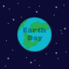 Fototapeta premium Vector earth in space abstraction