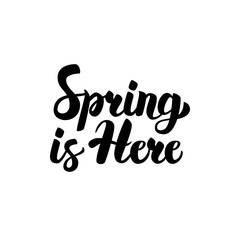 Spring is Here Handwritten Lettering