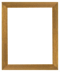 wood picture frame isolated on white background