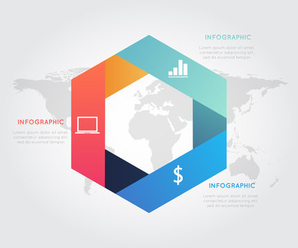 Abstract Business Infographics Options Template.