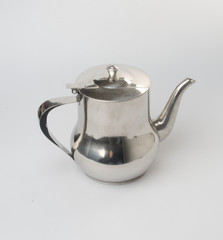 tea pots or stainless steel tea pots on the background.