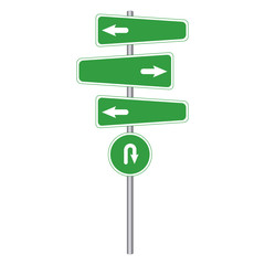 green road sign