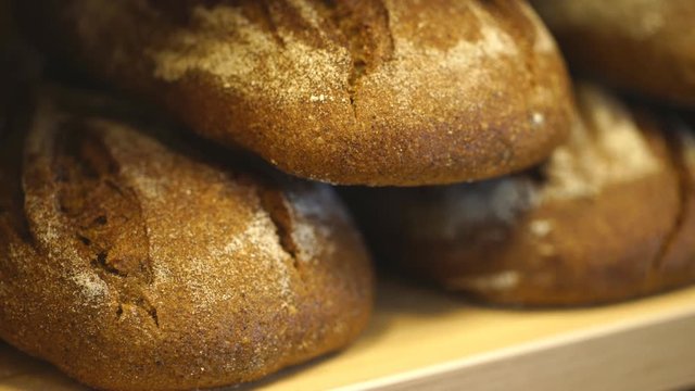 the counter with bread