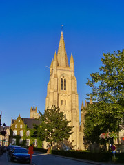 Fototapeta na wymiar Old cathedral in town in Belgium