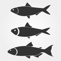 fish icon set