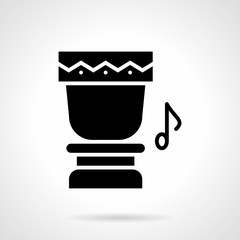 Ethnic drum glyph style vector icon