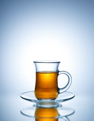 Tea in glass cup