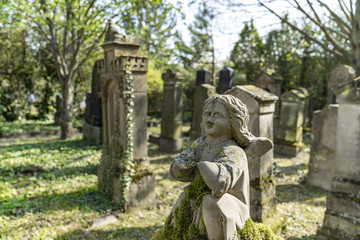 Obraz premium Abandoned Jewish cemetery near Floersheim-Dalsheim Rhine-Hesse Germany