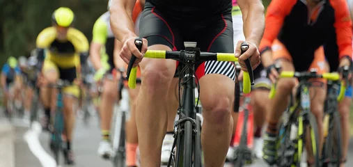 Crédence de cuisine en verre imprimé Vélo Cycling competition,cyclist athletes riding a race