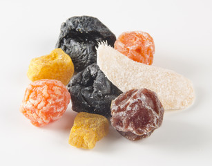 preserved fruits or mix preserved fruits on the background.