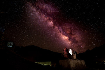 Milky way over Pibiting Monastery