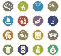 cleaning icon set