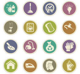 cleaning icon set