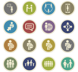Fototapeta premium community icon set