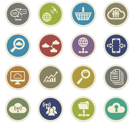 data analytic icon set