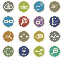 data analytic icon set