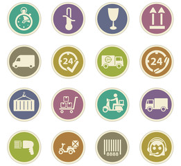delivery service icon set