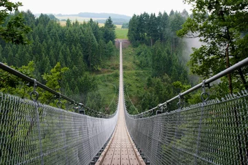 Fototapeten Geierlay suspension bridge from south to north © A. Emson
