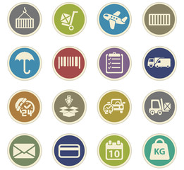 delivery service icon set