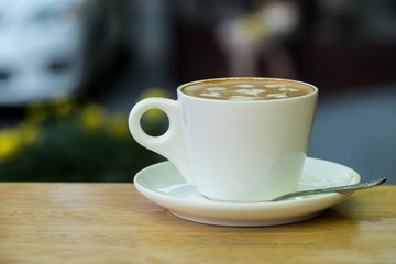 Hot cappuccino coffee