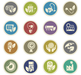 eco icon set