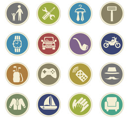 father day icon set