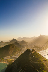 A breathtaking view over Rio de Janeiro towards the Cobacabana and Ipanema beaches seen from Pão de Açúcar