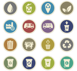 garbage icon set