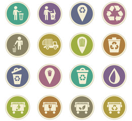 garbage icon set