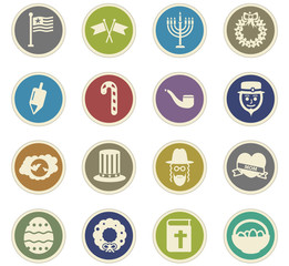 holidays icon set