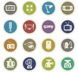 home appliances icon set