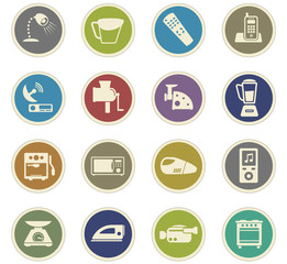 home appliances icon set