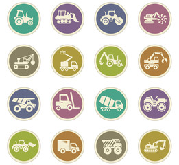 industrial transport icon set