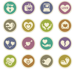love icon set