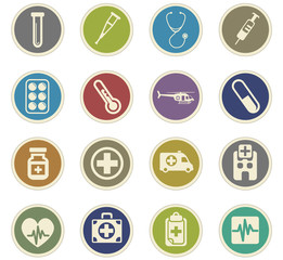 medicine icon set