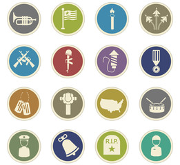memorial day icon set