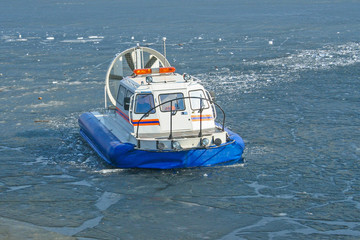 Hovercraft on the ice