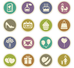 Fototapeta premium mother day icon set