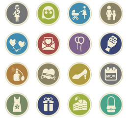 Fototapeta premium mother day icon set