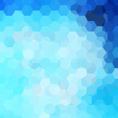 Geometric pattern, vector background with hexagons in blue tones. Illustration pattern