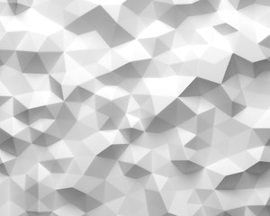 Abstract white polygonal geometric triangle background