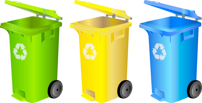 recycling color eco garbage bins