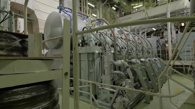Unmanned engine room of ship