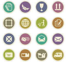 Fototapeta premium post service icon set