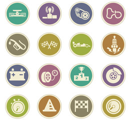 Fototapeta premium racing icon set