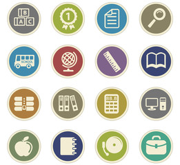 school icon set