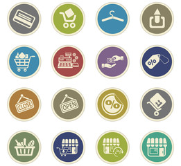 shopping icon set