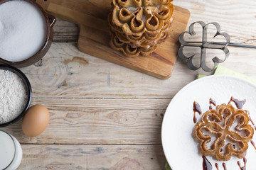 Waffles typical Spanish