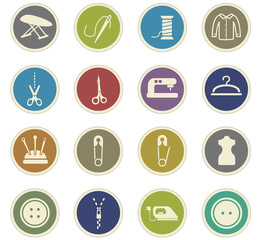 Fototapeta premium tailoring icon set